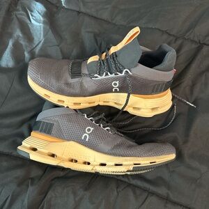 On Women's Cloudnova shoes in the Eclipse/Savannah